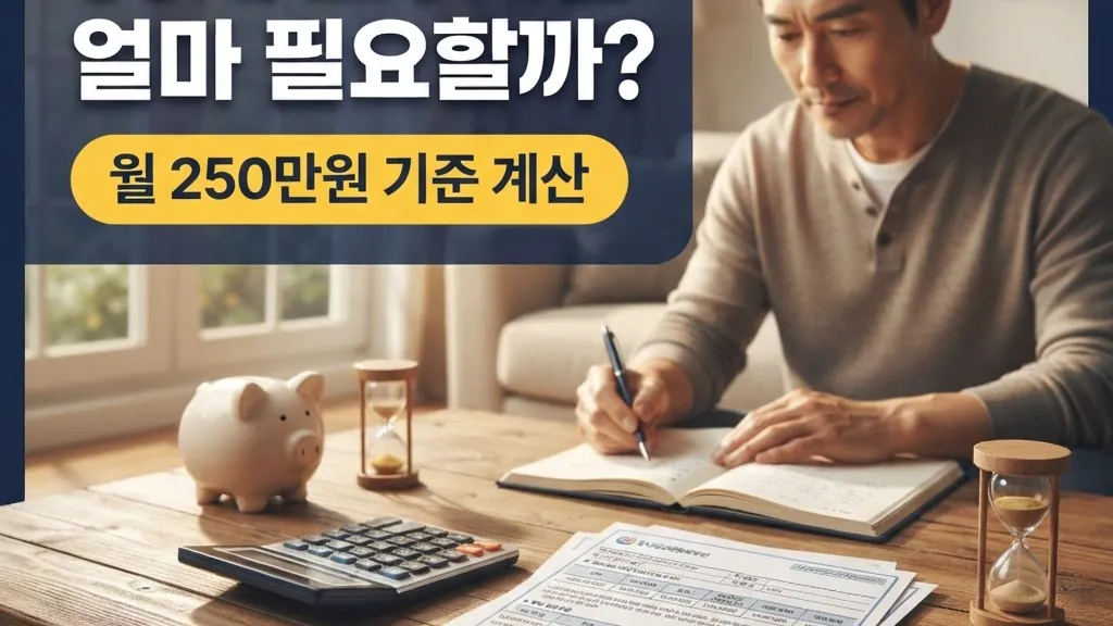 50세부터 노후자금 얼마 필요할까? 월 250만원 기준 계산 총정리